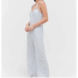 OPEN TO OFFERS Urban Outfitters Easy Ruffle Checkered gingham jumpsuit